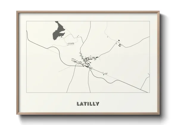 Une affiche de carte sur Latilly