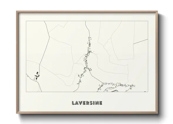 Une affiche de carte sur Laversine