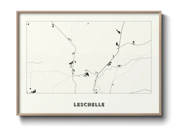 Une affiche de carte sur Leschelle