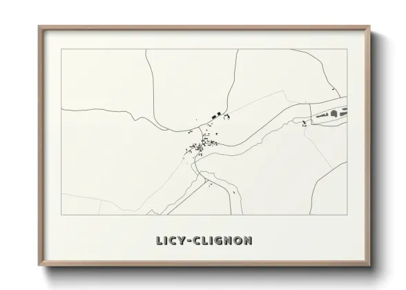 Une affiche de carte sur Licy-Clignon