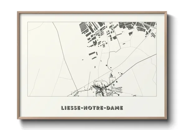 Une affiche de carte sur Liesse-Notre-Dame