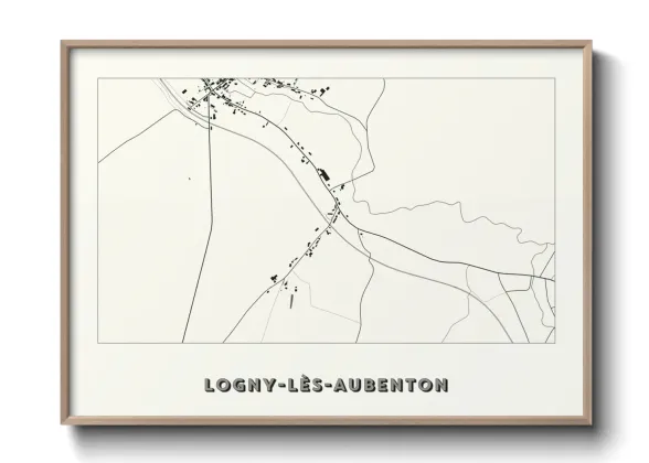 Une affiche de carte sur Logny-lès-Aubenton