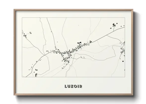 Une affiche de carte sur Luzoir
