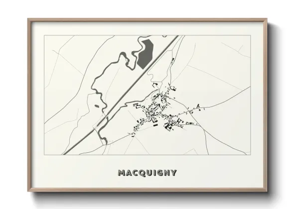 Une affiche de carte sur Macquigny