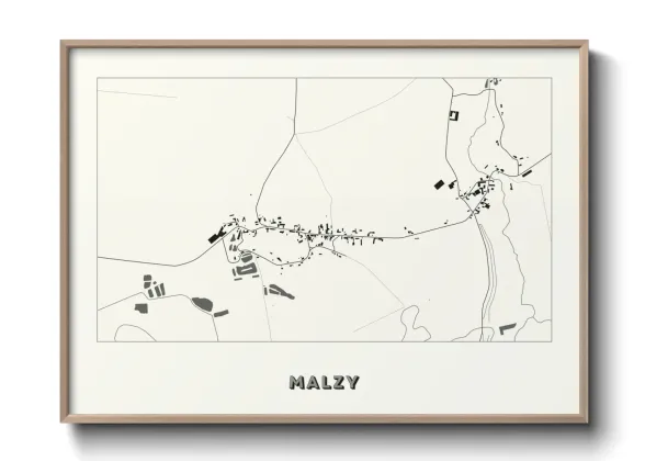 Une affiche de carte sur Malzy