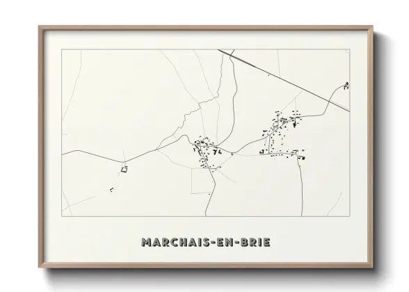 Une affiche de carte sur Marchais-en-Brie