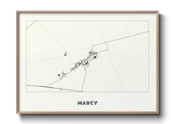 Une affiche de carte sur Marcy