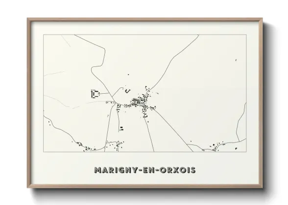 Une affiche de carte sur Marigny-en-Orxois