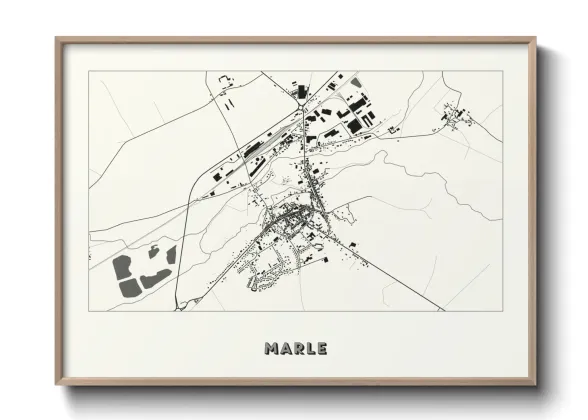 Une affiche de carte sur Marle