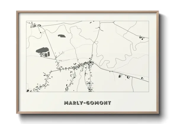 Une affiche de carte sur Marly-Gomont