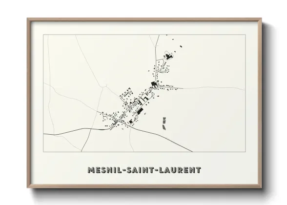 Une affiche de carte sur Mesnil-Saint-Laurent