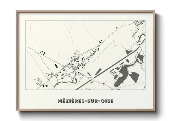 Une affiche de carte sur Mézières-sur-Oise