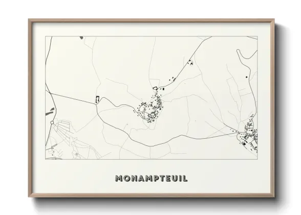 Une affiche de carte sur Monampteuil
