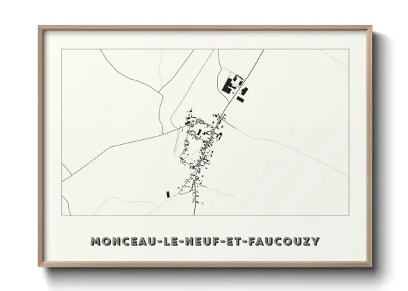 Une affiche de carte sur Monceau-le-Neuf-et-Faucouzy
