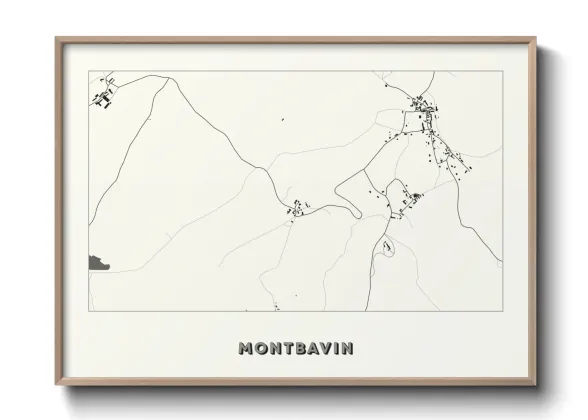 Une affiche de carte sur Montbavin