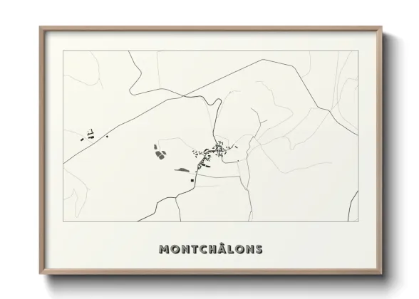 Une affiche de carte sur Montchâlons