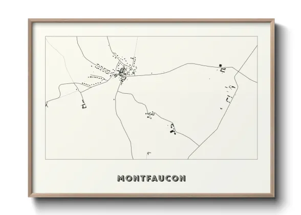 Une affiche de carte sur Montfaucon
