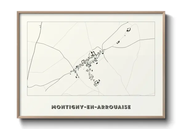 Une affiche de carte sur Montigny-en-Arrouaise