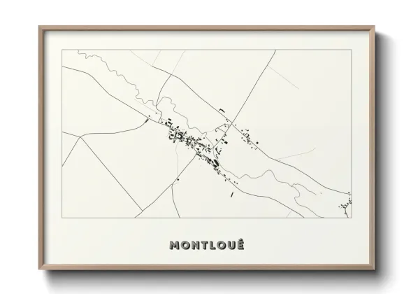 Une affiche de carte sur Montloué