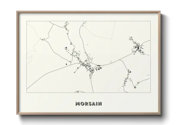 Une affiche de carte sur Morsain