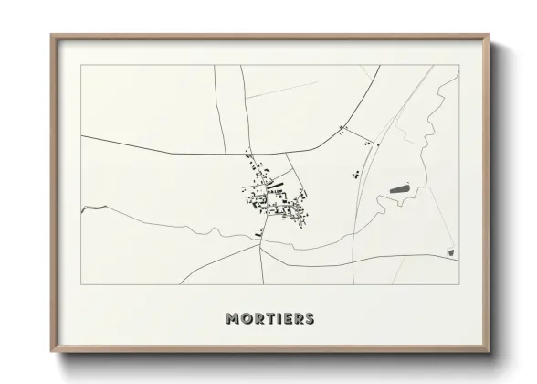 Une affiche de carte sur Mortiers