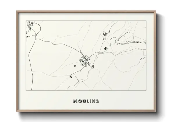 Une affiche de carte sur Moulins