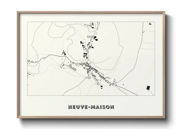 Une affiche de carte sur Neuve-Maison