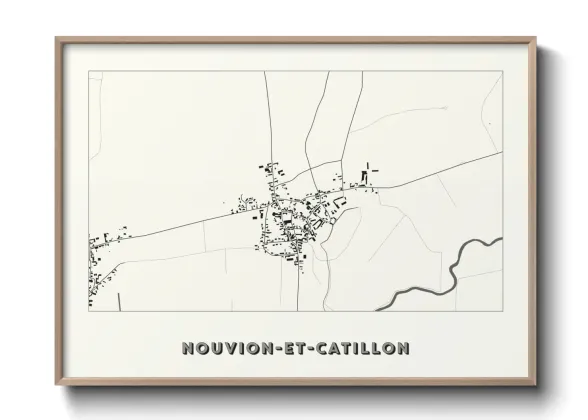 Une affiche de carte sur Nouvion-et-Catillon