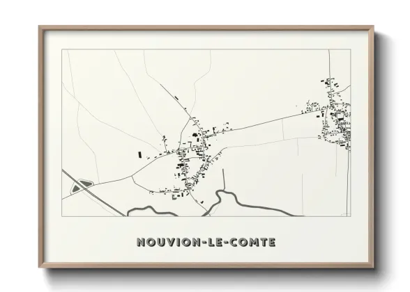 Une affiche de carte sur Nouvion-le-Comte