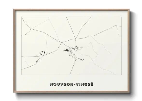 Une affiche de carte sur Nouvron-Vingré