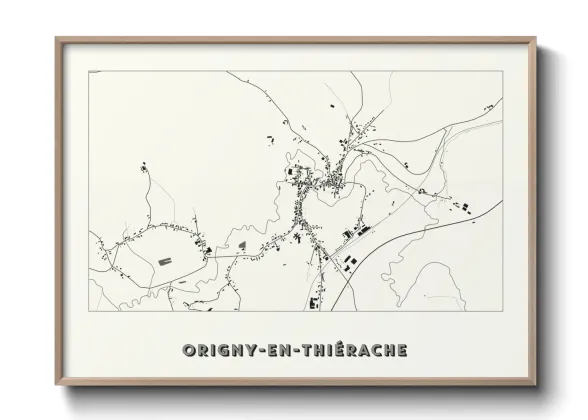Une affiche de carte sur Origny-en-Thiérache