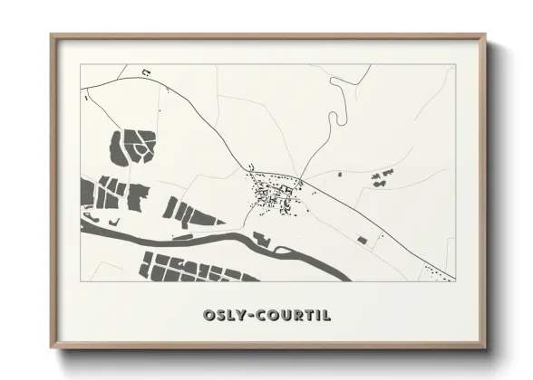 Une affiche de carte sur Osly-Courtil