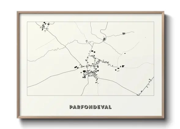 Une affiche de carte sur Parfondeval