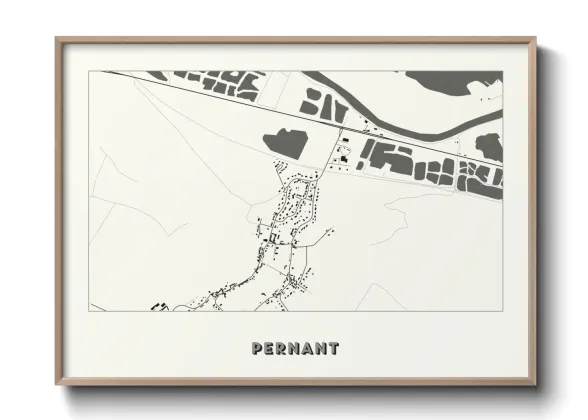 Une affiche de carte sur Pernant