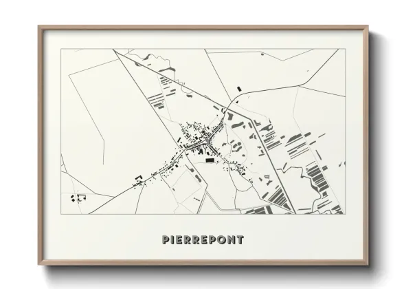 Une affiche de carte sur Pierrepont