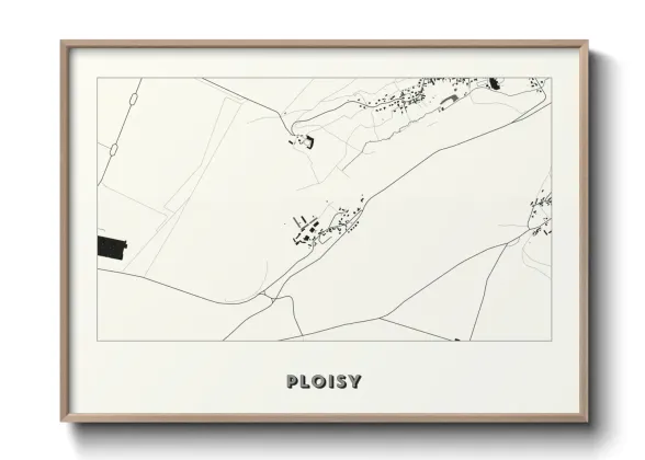Une affiche de carte sur Ploisy