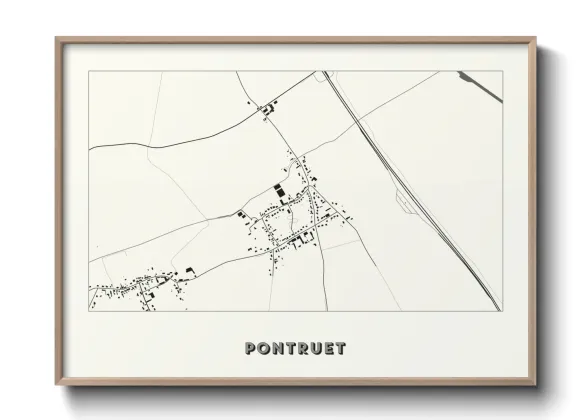 Une affiche de carte sur Pontruet