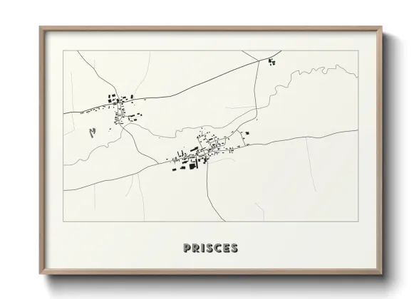 Une affiche de carte sur Prisces