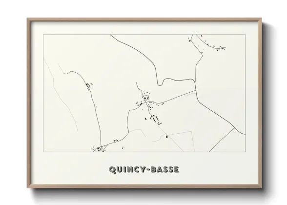 Une affiche de carte sur Quincy-Basse