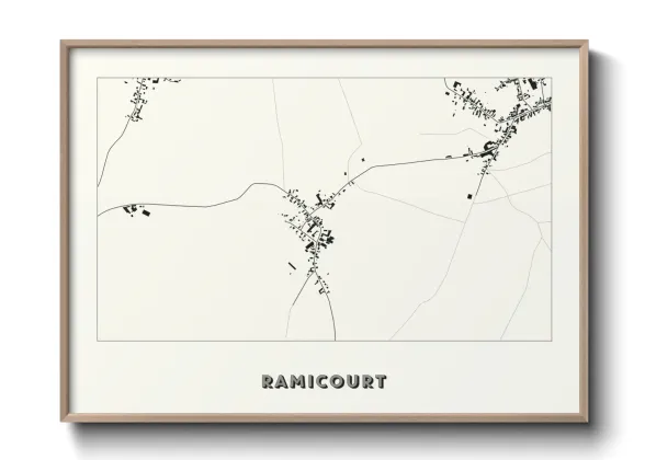 Une affiche de carte sur Ramicourt