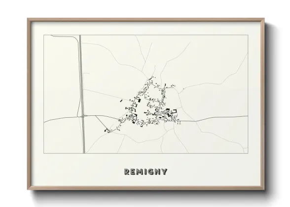 Une affiche de carte sur Remigny