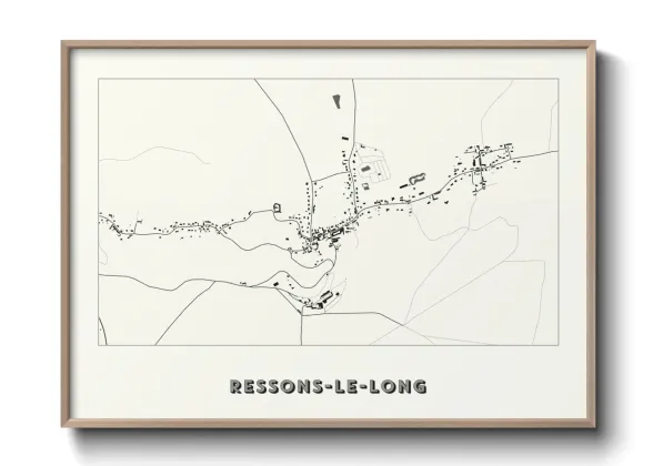 Une affiche de carte sur Ressons-le-Long
