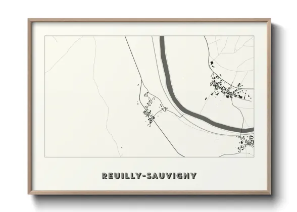 Une affiche de carte sur Reuilly-Sauvigny