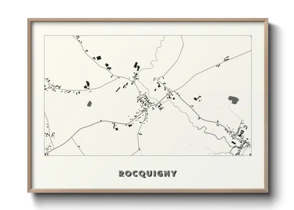 Une affiche de carte sur Rocquigny