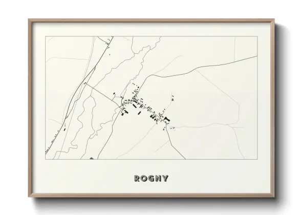 Une affiche de carte sur Rogny