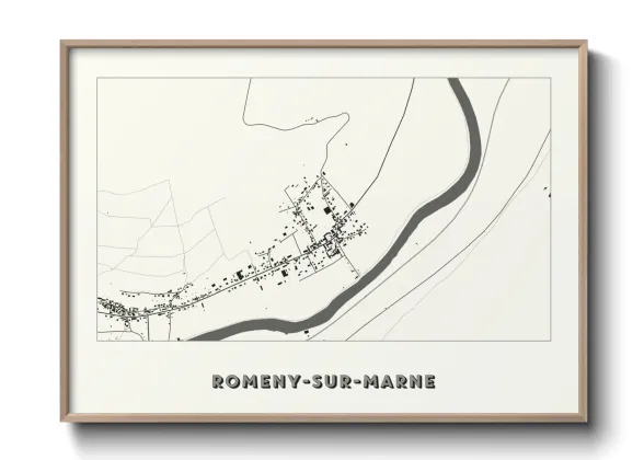 Une affiche de carte sur Romeny-sur-Marne