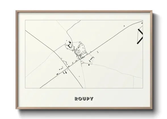 Une affiche de carte sur Roupy