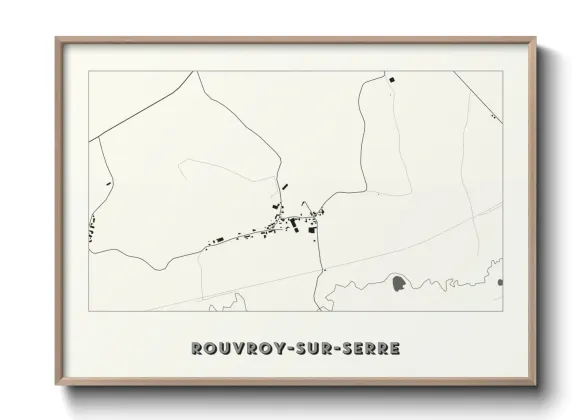 Une affiche de carte sur Rouvroy-sur-Serre
