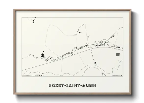 Une affiche de carte sur Rozet-Saint-Albin