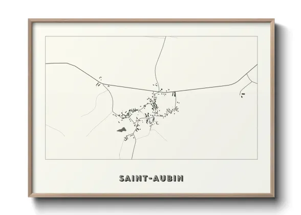 Une affiche de carte sur Saint-Aubin